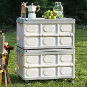 Carrito de Compras Plegable con Ruedas para Camping, Carro de Mano Plegable, Carrito de Plástico con Ruedas para Almacenamiento - Product Image 4