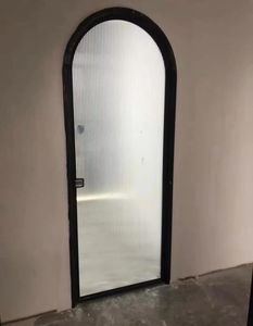 Fenêtre et porte en aluminium/fer forgé, à battants coulissants, avec auvent, double vitrage rond, vitrage français anti-impact avec grille - Product Image 4