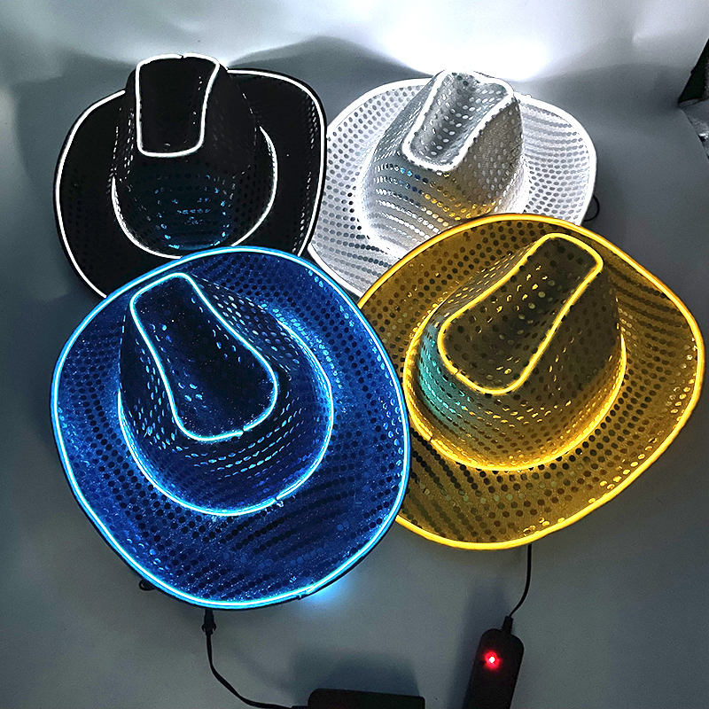 Fashion Glowing LED Cowboy Cowgirl Hat