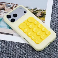 Coque de téléphone anti-chute pour iPhone 17 Pro Max, coque de téléphone à ventouse en silicone, coque de protection pour iPhone 17 16 Pro Max
