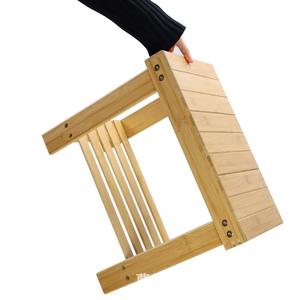 Hua Song Bamboo <b>Step</b> <b>Stool</b> With Storage Natural Wood Color Multi Functional Mini Shoe <b>Stool</b> - Product Image 2