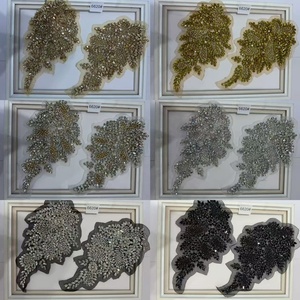 Apliques de Pedrería de Lujo al por Mayor, Muestras Gratis, Apliques de Cristal con <span class=keywords><strong>Cuentas</strong></span> para Vestidos de Novia y Ropa Formal, Ropa Islámica - Product Image 4