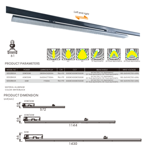 RONSE 2024 negozi di recente lancio 30w alta Lumen nero lineare pista di luce luce del negozio a LED pista luce lineare per Super mercato - Product Image 6