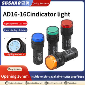 Luz Indicadora SHSNAO SAD16-16C 16MM SAD16LED Lâmpada de Sinal Multicolorida à Prova de Poeira Tipo de Alta Brilho - Product Image 2