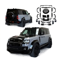 Kit carrosserie complet OEM Land Rover Defender 90/110/130 2020+ à 2025 : éclairage de toit style urbain, couvre-roues et passages de roues larges, pare-chocs