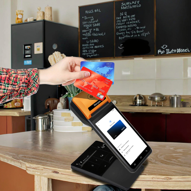 POS Android 12.0 Touch Screen Self-Ordering Handheld NFC Bluetooth USB WiFi Thermal Printer 58mm 16GB RAM 4GB SSD 5MP Camera