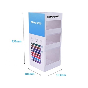 Apex 3 tầng khói cửa hàng hiển thị trường hợp Acrylic <span class=keywords><strong>Countertop</strong></span> hiển thị trường hợp với di chuyển Acrylic Divider - Product Image 4