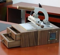 Presse à estamper à chaud Vinica, petite, manuelle, en cuir et laiton, pour articles en cuir, machine à embosser des logos personnalisés