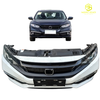 Para Honda Civic modelo 16-19, sedán de tres puertas, parachoques delantero (conjunto de capó, parrilla y componente de la carrocería de la parrilla del radiador delantero)