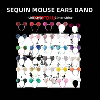 Serre-tête à oreilles de souris à paillettes de la marque RUICHEN, accessoires de cheveux scintillants pour fêtes, pour enfants et filles, idéal pour les voyages et les cadeaux DIY