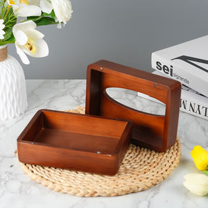Modern Simple Durable Space-Saving Customizable Color Walnut Wood Magnet Hollowed <b>Out</b> Bread Tissue Box for Home Decor - Product Image 6