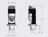Mini Y1 MT Ampoule H4 LED Plug and Play H4 Projecteur Lentille Voiture Moto LED Phare Ampoule avec Ventilateur