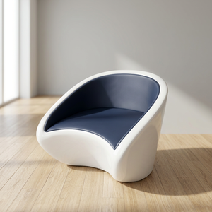Modern Bucket Lounge <b>Chair</b> <b>Upholstered</b> Accent Armchair Curved Leisure Seat for Living Room Reception - Product Image 3
