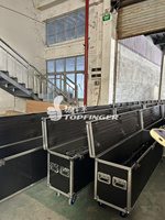 Valise de transport en aluminium avec roulettes, haute qualité, pour événements, taille personnalisable pour système de drapage, excellente qualité pour le montage.