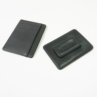 Portefeuille pour homme en cuir PU avec plusieurs emplacements pour cartes, fermeture magnétique RFID, pince à billets en dollars américains, porte-cartes de crédit