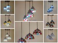 Vente en gros et vente directe d'abat-jour à souder en mosaïque de couleur dans le style Tiffany Lustres à LED de 12 pouces