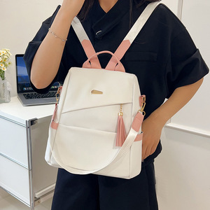 Nuovissime borse a doppia spalla Anti-furto a contrasto di colore con Design unico zaino da <span class=keywords><strong>donna</strong></span> con cerniera nappa - Product Image 3