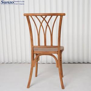 Chaise moderne en PP couleur bois naturel pour événements de mariage, vente en gros à bas prix, chaise empilable en plastique Willow - Product Image 5