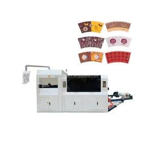 Automatic Pe-coated Paper Cup Blank Fan roll Die cutting punching Press Machine with waste stripping