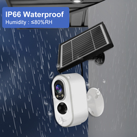 Cámara de Seguridad Inalámbrica para Exteriores de 3MP con Audio Bidireccional, Visión Nocturna, Sensor CMOS, Soporte para Tarjeta de Memoria y Nube, Alimentada por Batería y WiFi