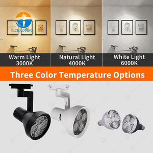 Giá Tốt Theo Dõi Ánh Sáng Bề Mặt <span class=keywords><strong>LED</strong></span> <span class=keywords><strong>Par30</strong></span> Ceil Đèn Tại Chỗ 360 Độ Có Thể Điều Chỉnh Tracklight Với Adapter Cho 2 3 Dây Theo Dõi Ánh Sáng - Product Image 5