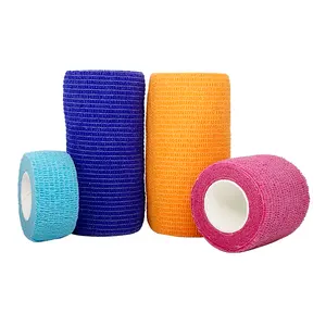 3 Inch 100% Cotton Medicated Elbow Knee Adhesive Bandage Protective Self Adhesive Elastic Bandage