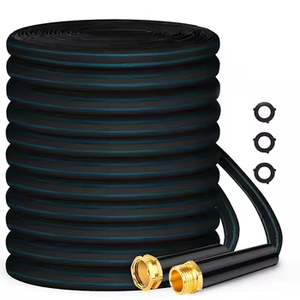 Manguera de jardín en espiral de PVC de 50 pies, manguera ajustable no expansible para exteriores, montaje en pared antiabrasión para plantas de riego de césped y automóviles - Product Image 5