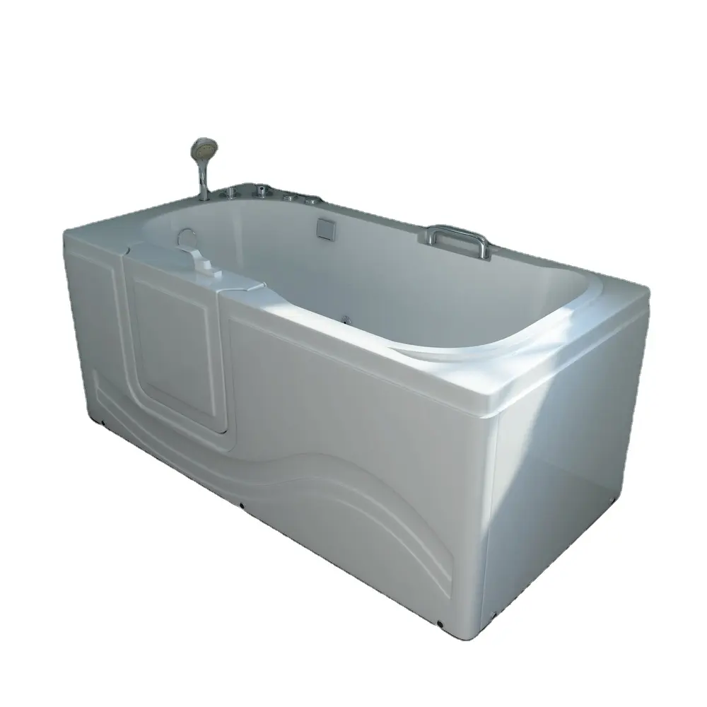 Virpol bathroom indoor handicap hot tub corner walk in Whirlpools bathtub home spa with jets and door