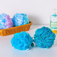 Éponges de bain en loofah, brosse exfoliante 75g, lot de 4, éponge de douche au design simple, exfoliant corporel