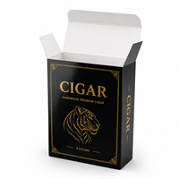 Emballage de luxe personnalisé pour cigares, boîte à cigares 5 pièces avec logo en feuille d'or pour coffrets cadeaux de cigares haut de gamme