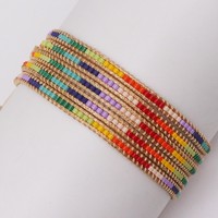 Bracelets Resoul Boho tissés en perles Miyuki, colorés, faits à la main, ajustables, empilables, bracelets d'amitié, bijoux d'été pour la plage