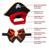 Ensemble de costumes d'Halloween ajustables pour chat, tenue de cosplay amusante pour chat avec chapeau, cape, lunettes et cravate pour chats et petits chiens, idéal pour les fêtes