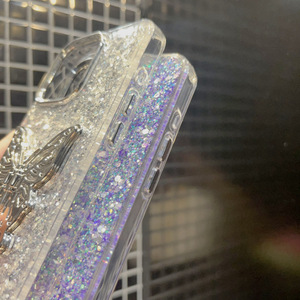 Nuova moda trasparente <span class=keywords><strong>Cover</strong></span> per <span class=keywords><strong>iPhone</strong></span> 11 17 custodia con Glitter sul retro <span class=keywords><strong>viola</strong></span> Glitter per <span class=keywords><strong>iPhone</strong></span> 16pro <span class=keywords><strong>Max</strong></span> 15 <span class=keywords><strong>14</strong></span> <span class=keywords><strong>Pro</strong></span> custodia - Product Image 2