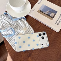 Coque de téléphone ZL116 bleue scintillante motif poisson pour iPhone 17/16 Pro Max, étui avec pendentif dessin animé pour iPhone 15/14 Plus