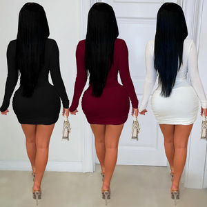 C7609 Abito <span class=keywords><strong>da</strong></span> Donna Sexy con Scollo a V Profondo <span class=keywords><strong>e</strong></span> <span class=keywords><strong>Accessori</strong></span> a Forma di Serpente, Moda Europea <span class=keywords><strong>e</strong></span> Americana - Product Image 3