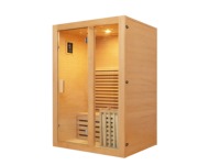 Sauna Tradisional Finlandia untuk 2-3 Orang, Sauna Dalam Ruangan dari Kayu Hemlock dan Cedar Merah, Produsen Sauna Uap Kering dan Sauna Inframerah