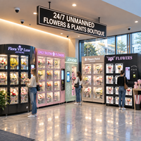 Distributeur automatique de fleurs en acier inoxydable JOYVEND, direct usine, casiers réglables, anti-buée, chauffant, certifié CE, personnalisable, basé sur le cloud, offre spéciale