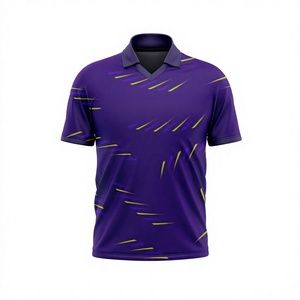 Premium Quality Wholesale Custom Polo Shirt Purple Yellow V Neck Casual <b>Sports</b> <b>Apparel</b> Manufacturer Supplier Top - Product Image 1