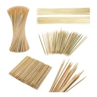 Brochettes en bambou de 21 cm, bâtonnets jetables pour barbecue, résistants à la chaleur, pics à fruits pour la cuisine à domicile, pique-nique