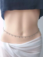 Gaby Nouvelle Chaîne de Corps en Acier Inoxydable, Chaîne de Taille Plaqué Or 18 Carats, Chaîne de Ventre Étanche, Bijoux pour Femme, Vente en Gros de Bijoux de Corps