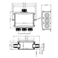 Boîtier de jonction étanche M686 4 voies pour câble électrique souterrain en plastique nylon IP68