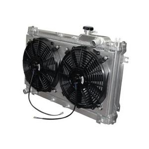 Radiatore in alluminio per motore da corsa per 1962 1965 Chevy II <span class=keywords><strong>Nova</strong></span> 3 con o senza copertura del ventilatore - Product Image 5