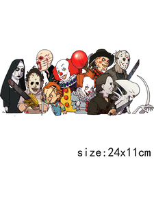 LETOP 1 Uds personajes de terror de Halloween películas amigos UV para DTF pegatina de transferencia para taza de vidrio de 16OZ respetuoso con el medio ambiente personalizado - Product Image 2