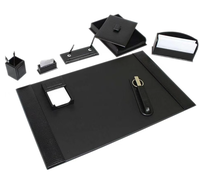 Ensemble de bureau de luxe de haute qualité Pad en cuir PU bureau organisateur professionnel accessoires de bureau ensemble de bureau en cuir
