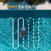 Addotron SE Nettoyeur de piscine robotisé automatique écologique sans fil intelligent avec filtre pour piscines hors sol