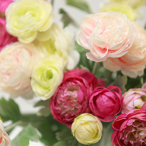 Ingrosso fatto a mano <span class=keywords><strong>fiori</strong></span> artificiali di ranuncolo <span class=keywords><strong>per</strong></span> natale decorazioni pasqua <span class=keywords><strong>per</strong></span> matrimonio <span class=keywords><strong>sposa</strong></span> eventi di ringraziamento - Product Image 4