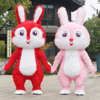 Haute qualité vente chaude lapin animation Cosplay adultes hommes et femmes gonflable animal costume gonflable lapin mascotte costume