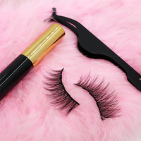5 paires de faux cils magnétiques, 3 paires de pince à épiler, Eyeliner liquide magnétique