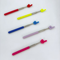 Pointeur télescopique pour enseignants de 21 à 69 cm, extensible, pour tableau blanc, présentation, école primaire, préscolaire, bureau