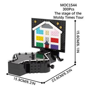 300 pièces MOC1544 Ensemble de blocs de construction en plastique éducatif DIY, modèle de scène de rallye de la tournée 'Stage of Moldy Times', pour les 14 ans et plus - Product Image 5
